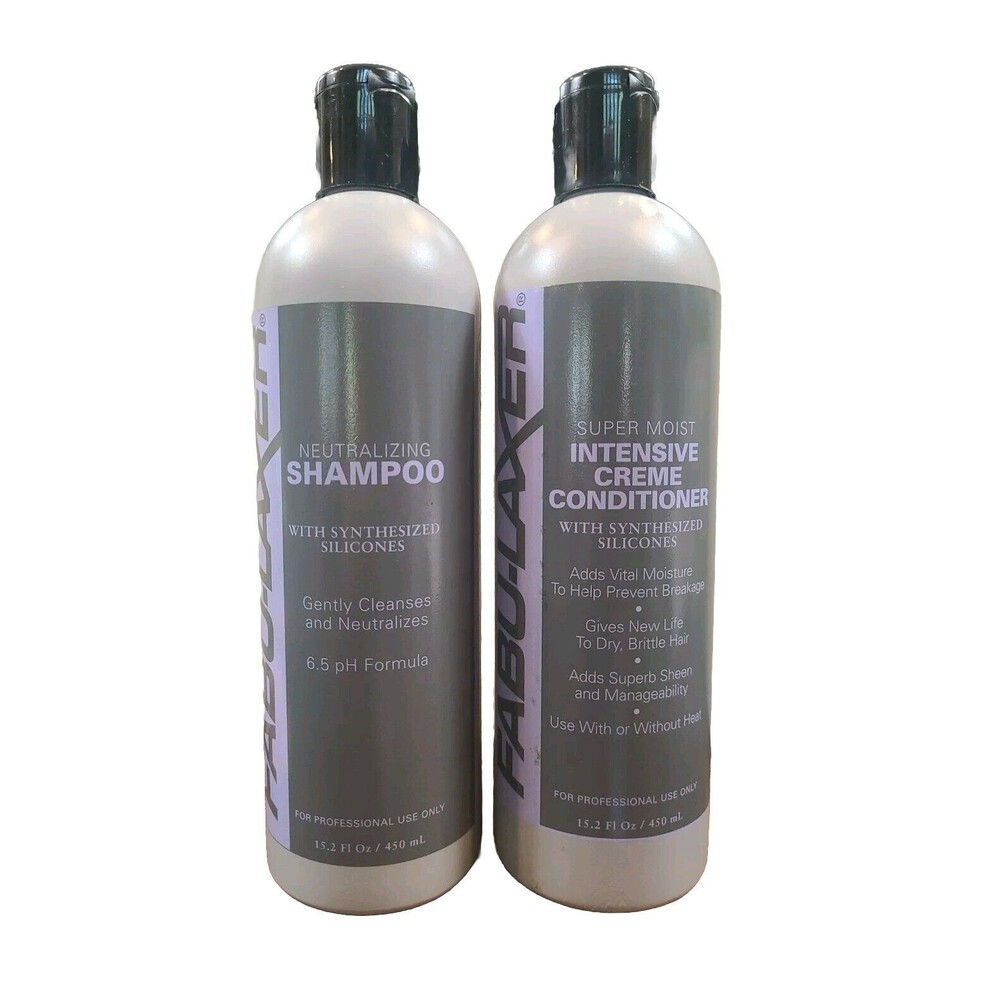 FABU LAXER SHAMPOO & CONDITIONER 15.2 fl oz Each NOS Fabulaxer